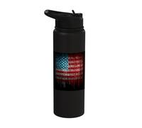 United States Cybernetics Hacker Aesthetics Stainless Steel Insulated Water Bottle