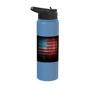 United States Cybernetics Hacker Aesthetics Stainless Steel Insulated Water Bottle