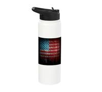 United States Cybernetics Hacker Aesthetics Stainless Steel Insulated Water Bottle
