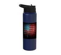 United States Cybernetics Hacker Aesthetics Stainless Steel Insulated Water Bottle