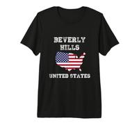 United States Distressed Flag Beverly Hills Pride Premium T-Shirt