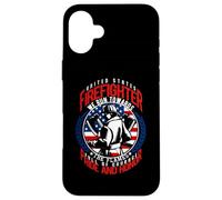United States Firefighter We Run Towards The Flames Case for iPhone 16 Plus