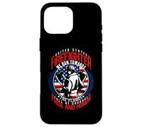 United States Firefighter We Run Towards The Flames Case for iPhone 16 Pro Max