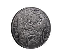 United States Five Cents Commemorative Coin, Antique Style Iron Silver-Plated Collectible Coin Featuring Detailed Portrait Design, Vintage Replica Coin for Historical Art and Numismatic Collections