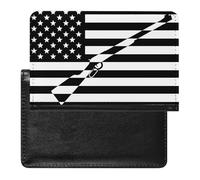 United States Flag Air Rifle Gun Slim Passport Holder Credit Card Cover Travel Essentials Wallet