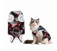 United States Flag Recovery Suit for Dogs Cats After Surgery, Soft Cotton Post-Surgery Suit for Male and Female Pet