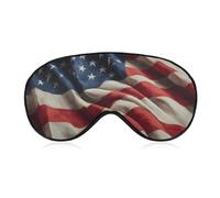 United States Flag Stacked Wavy Sleep Eye Mask Night Shade Cover Soft Adjustable for Travel Naps