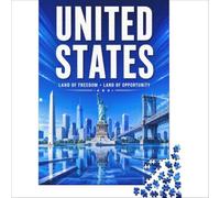 United States jigsaw puzzles for adults 1000 | improve memory unique challenge game Antistress Vacation at home Killing time 38x52cm