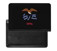United States Lowa Flag Logo Slim Passport Holder Credit Card Cover Travel Essentials Wallet