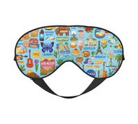 United States Map Art Print Print Sleep Eye Mask Outdoor Indoor Travel Camping Meditation Yoga Shift Work Breathable