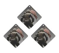 United States Marine Air Freshener Sheets for Car Mirror Hanging Air Freshener Car Scented Hanging Sheets Decor with Rope Long-Lasting Home Fragrance Sachets 3 Pieces Rhombus