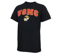 United States Marine Corps Arch Eagle Globe Anchor Short Sleeve T-Shirt, Black, XL
