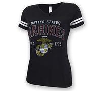 United States Marine Corps Ladies Globe Est. 1775 T-Shirt - black - Small