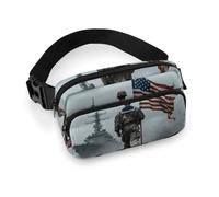 United States Marine Fanny Pack for Men Women, Durable Sling Chest Bag with Adjustable Strap & Large Pocket, Small Crossbody Bag for Running, Hiking, Cycling, Travel