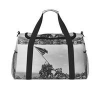 United States Marine Full Print Travel Duffle Bag with Adjustable Shoulder Strap,Large Capacity Twill Polyester Crossbody Bag for Gym,Weekend Trips Outdoor Activities