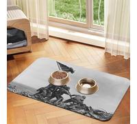 United States Marine Printed Pet Bowl Mats, Non-Slip And Tasteless Dog And Cat Feeding Mats