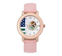 United States Mexico Friendship Flag Fashion Women's Watch Easy Reader Novelty Slim Quartz Casual Dress Wrist Watches