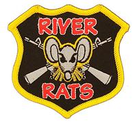 United States Military Vietnam River Rats Patch, with Iron-On Adhesive (River Rats Shield)