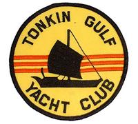 United States Military Vietnam Tonkin Gulf Yacht Club 4" Embroidered Patch, with Iron-On Adhesive