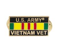 United States Military Vietnam Veteran Ribbon 1" Lapel Pin - Multicolored - One size