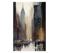United States New York Car Themed Jigsaw Puzzle for Adults, 1000 PCS