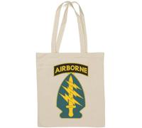 United States Of America Airborne Division Sword Graphic Natural Cotton Tote Bag White