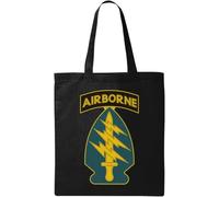 United States Of America Airborne Division Sword Graphic Natural Ecological Cotton Tote Bag Black