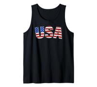 United States of America Flag US Patriotic 4th of July Tank Top