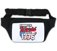 United States of America Running The World Since 1776 Waist Bag Fanny Pack White