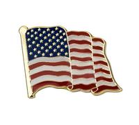 United States of America USA Diplomat Flag Metal Enamel Pin Badge - Stars & Stripes Lapel Brooch 2.4 x 2 cm - Patriotic National Symbol for Events & Travel
