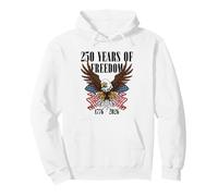 United States Patriotic Eagle 250 Years Freedom Flag 1776 Pullover Hoodie