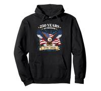 United States Patriotic Eagle 250 Years Freedom Flag 1776 Pullover Hoodie