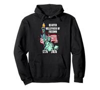 United States Quarter Millennium Freedom Eagle Statue Flag Pullover Hoodie