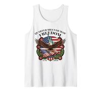 United States Quarter Millennium Freedom Eagle Statue Flag Tank Top