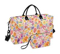 United States Rose Beauty Summer Flowers Colorful Decorative Carry on Bag Tote Bag with Adjustable Strap for Travel Waterproof Bolsa para viajar