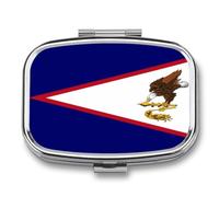 United States Samoa Flag Travel Pill Organizer with Mirror