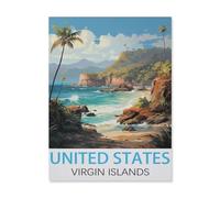 United States Virgin Islands,Paper Jigsaw Puzzle 1000 Pieces Adult Toys Decompression Game(50x70cm)-FK36