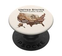 United States Without Illegal Aliens - Map Of Native Nations PopSockets Adhesive PopGrip