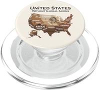United States Without Illegal Aliens - Map Of Native Nations PopSockets PopGrip for MagSafe