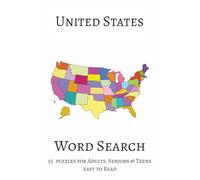 United States Word Search Puzzle Book: Word Searches with easy to read print about United States, States, US landmarks 6 X 9 inches, 110 pages, 55 puzzles Gift for holidays, vacations and free times