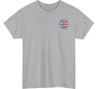 United The Kingdom Emblem T-Shirt - Vintage UTK UK Flag Tee - British Pride Patriotism Shirt Heather Grey