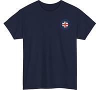 United The Kingdom Emblem T-Shirt - Vintage UTK UK Flag Tee - British Pride Patriotism Shirt Navy