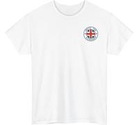 United The Kingdom Emblem T-Shirt - Vintage UTK UK Flag Tee - British Pride Patriotism Shirt White