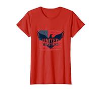 United We Stand American Flag Eagle Patriotic Emblem T-Shirt, Women, Red, XXL