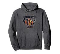 United We Stand: Diverse America Unity Pullover Hoodie, Adult Unisex, Dark Heather Grey, XL