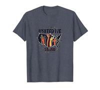 United We Stand: Diverse America Unity T-Shirt, Men, Heather Blue, XXL