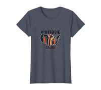 United We Stand: Diverse America Unity T-Shirt, Women, Heather Blue, XXL