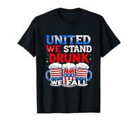 United WE Stand Drunk WE Fall Patriotic Humor T-Shirt