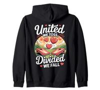 United We Toss Divided We Fall Cornhole Zip Hoodie