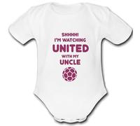 UNITED WEST present from UNCLE for a gift Football Unique Baby Vest Grow Babygrow Cute PERSONALISED Custom Boys Girls Unisex HAM UTD